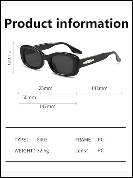 Retro Small Rectangle Sunglasses, Vintage Square Frame Unisex Shades